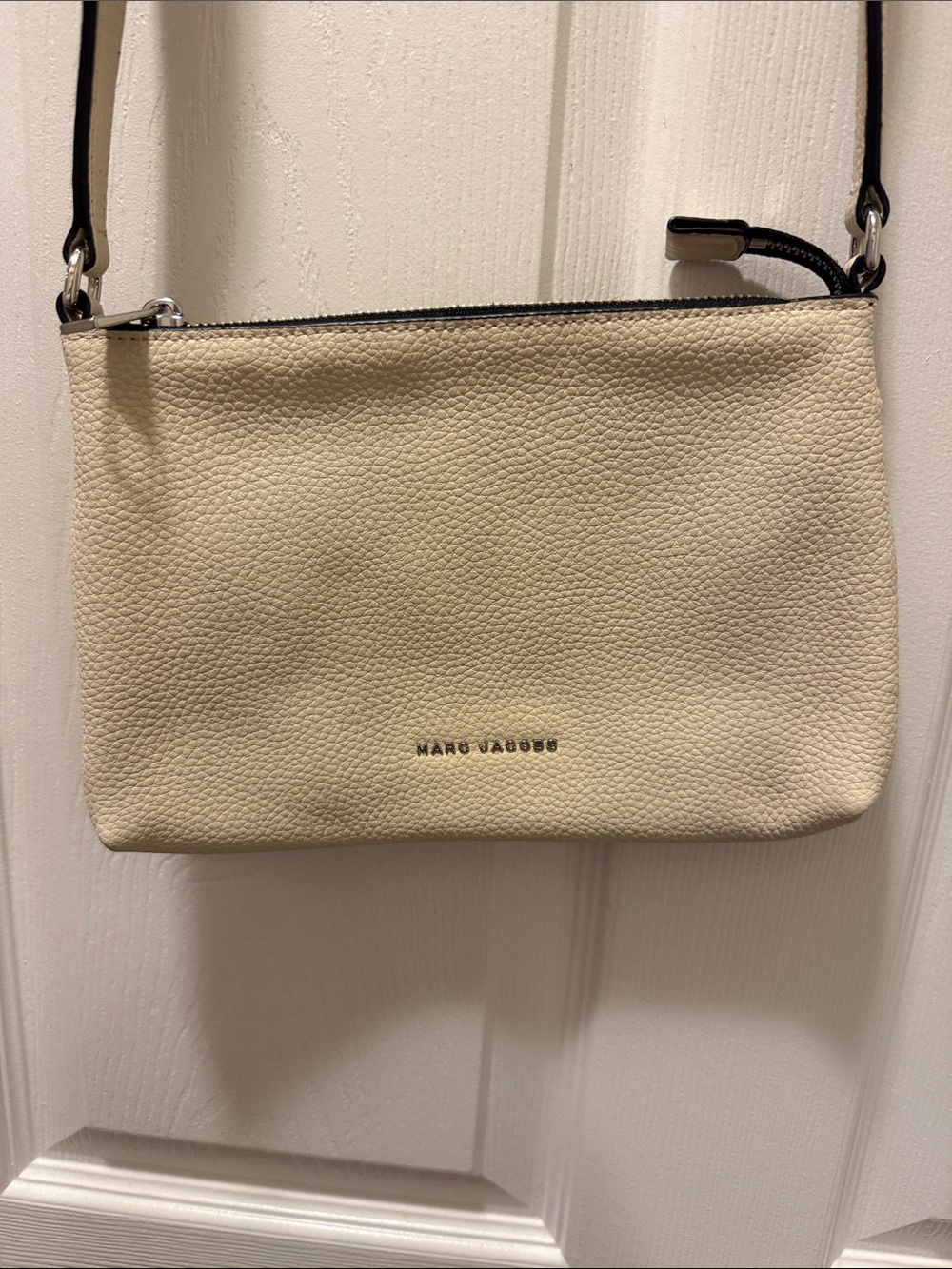 Marc Jacobs Pebbled Cream Leather Crossbody